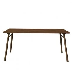 Bridget 70.87 in. Rectangular Walnut Mid-Century Modern Table with Wood Frame (Seats-6) by Handy Living -Jennifer Taylor Home Store walnut handy living kitchen dining tables a193610 c3 1000