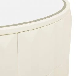 Facino 35.5" Round Storage Coffee Table, White Lacquer by Jennifer Taylor -Jennifer Taylor Home Store white jennifer taylor coffee tables kfz87150 4f 1000