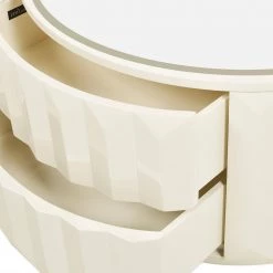 Facino 35.5" Round Storage Coffee Table, White Lacquer by Jennifer Taylor -Jennifer Taylor Home Store white jennifer taylor coffee tables kfz87150 77 1000