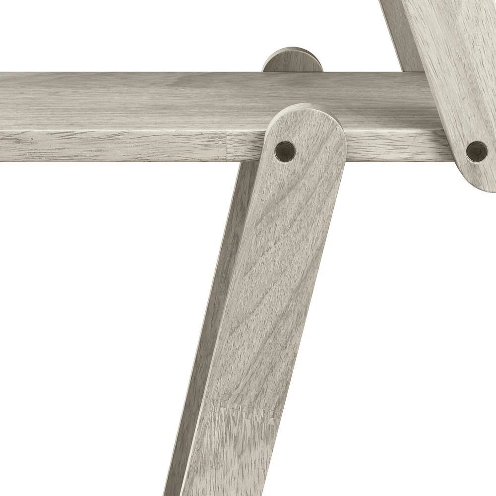 Freemont 63.7 in. White Wash Solid Wood 5 -Shelf Hourglass Bookcase by Handy Living 6 Freemont 63.7 in. White Wash Solid Wood 5 -Shelf Hourglass Bookcase by Handy Living - Image 6