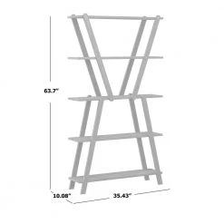 Freemont 63.7 in. White Wash Solid Wood 5 -Shelf Hourglass Bookcase by Handy Living 14 Freemont 63.7 in. White Wash Solid Wood 5 -Shelf Hourglass Bookcase by Handy Living -Jennifer Taylor Home Store white wash handy living bookcases bookshelves a178242 44 1000