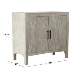 Mondy Whitewash Eclectic Hand-Painted Wood Sideboard with Carved Doors by Handy Living -Jennifer Taylor Home Store whitewash handy living sideboards buffet tables a193580 1f 1000