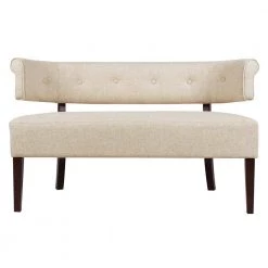 Jared 51 in. Wood Ash Yarn Dyed Tufted Linen 2-Seater Armless Settee with Wood Legs by Jennifer Taylor