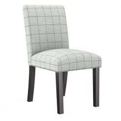 Schmitz Upholstered Dining Side Chairs in Woven Black Check Fabric (Set of 4) by Handy Living -Jennifer Taylor Home Store woven black check handy living dining chairs a184977 1f 1000