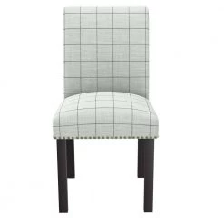 Schmitz Upholstered Dining Side Chairs in Woven Black Check Fabric (Set of 4) by Handy Living -Jennifer Taylor Home Store woven black check handy living dining chairs a184977 c3 1000