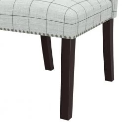 Schmitz Upholstered Dining Side Chairs in Woven Black Check Fabric (Set of 4) by Handy Living -Jennifer Taylor Home Store woven black check handy living dining chairs a184977 fa 1000